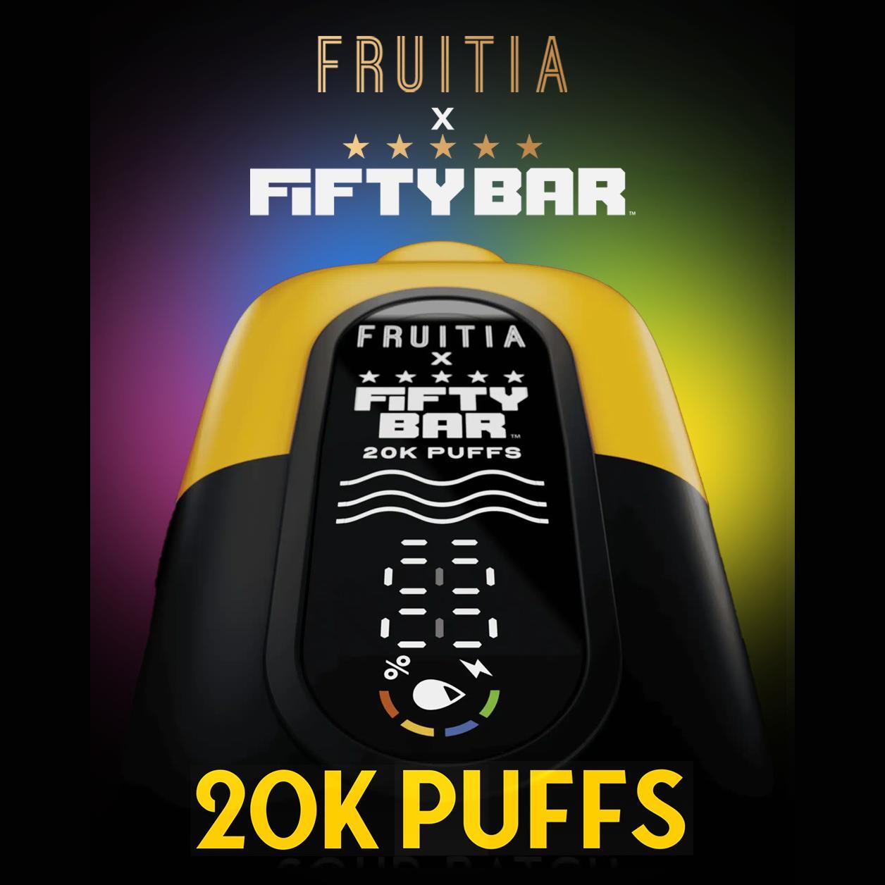 Fruitia x Fifty Bar 20,000 Puffs Disposable Vape