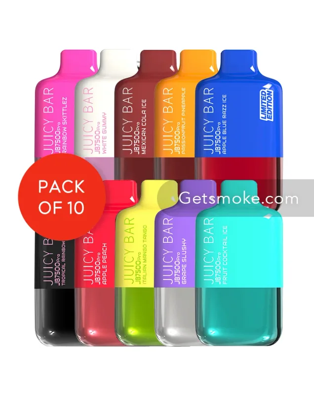 Juicy Bar Juicy bar JB7500 Pack Of 10 - Black ice